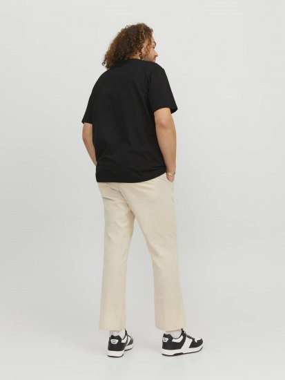 Jack & Jones Logan T-Shirt Black - Kratke Majice - Moške kratke majice za močnejše postave