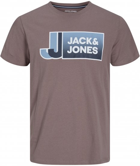 Jack & Jones Logan T-Shirt Brown - Kratke Majice - Moške kratke majice za močnejše postave