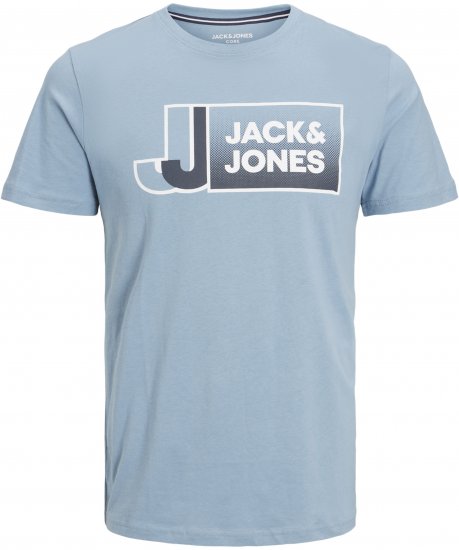 Jack & Jones Logan T-Shirt Turquoise - Kratke Majice - Moške kratke majice za močnejše postave