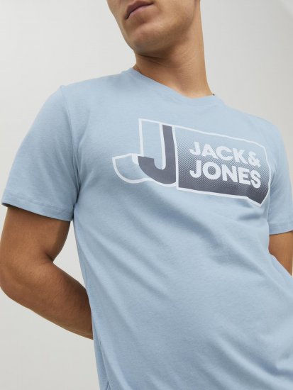 Jack & Jones Logan T-Shirt Turquoise - Kratke Majice - Moške kratke majice za močnejše postave