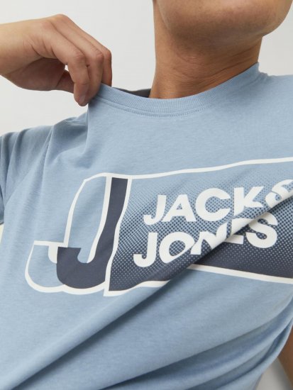 Jack & Jones Logan T-Shirt Turquoise - Kratke Majice - Moške kratke majice za močnejše postave