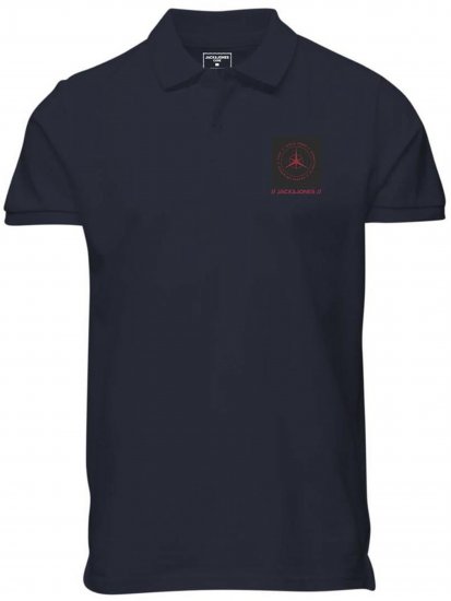 Jack & Jones Conrad Polo Short Sleeve Navy - Polo majice - Moške Polo Majice za Močnejše Postave