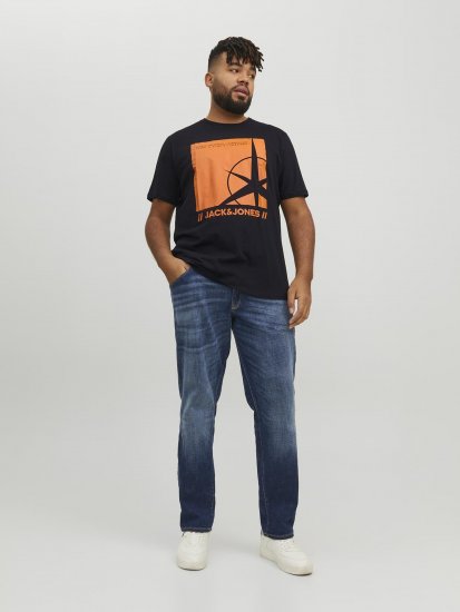 Jack & Jones Conrad T-Shirt Black - Kratke Majice - Moške kratke majice za močnejše postave