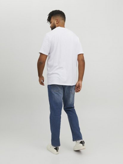 Jack & Jones Conrad T-Shirt White - Kratke Majice - Moške kratke majice za močnejše postave