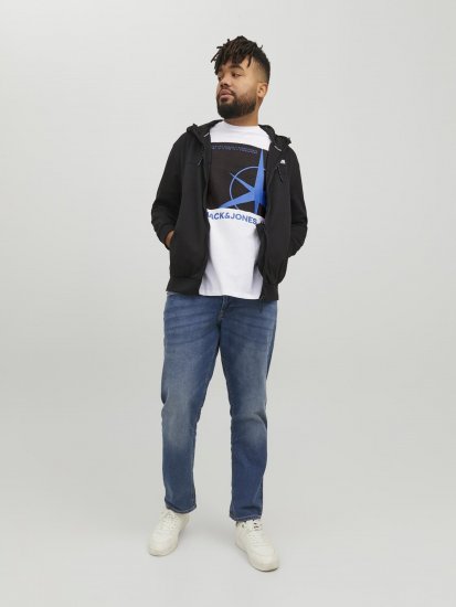 Jack & Jones Conrad T-Shirt White - Kratke Majice - Moške kratke majice za močnejše postave