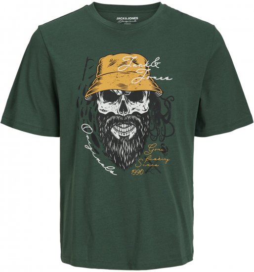 Jack & Jones Roxbury T-Shirt Green - Kratke Majice - Moške kratke majice za močnejše postave