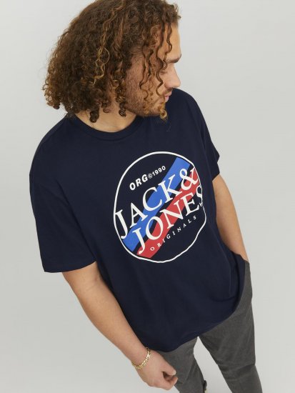 Jack & Jones Codyy T-Shirt Navy - Kratke Majice - Moške kratke majice za močnejše postave
