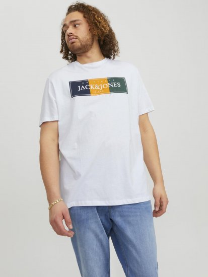 Jack & Jones Codyy T-Shirt White - Kratke Majice - Moške kratke majice za močnejše postave