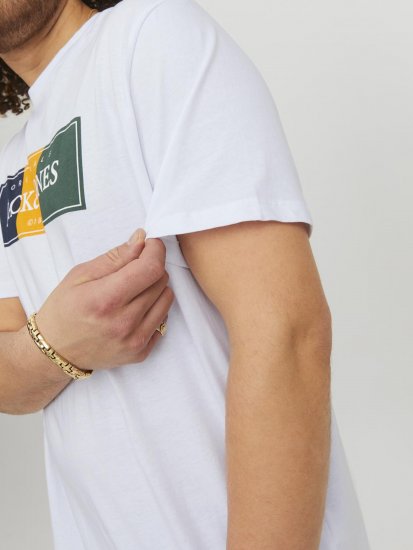 Jack & Jones Codyy T-Shirt White - Kratke Majice - Moške kratke majice za močnejše postave