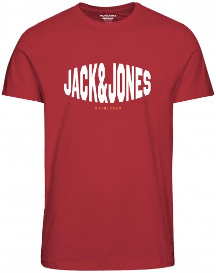 Jack & Jones Marque T-Shirt Red - Kratke Majice - Moške kratke majice za močnejše postave