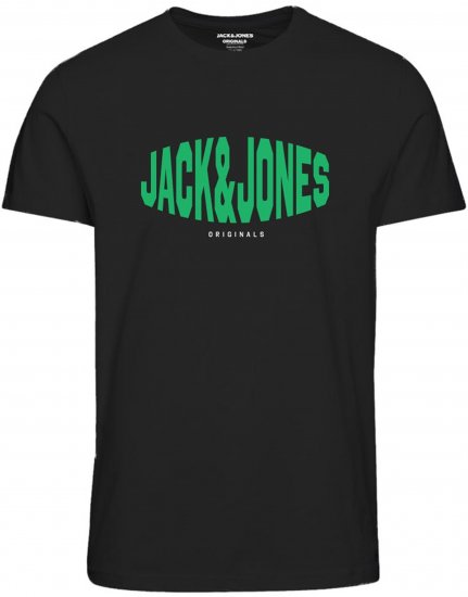 Jack & Jones Marque T-Shirt Black - Kratke Majice - Moške kratke majice za močnejše postave