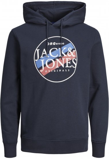 Jack & Jones Codyy Hoodie Navy - Puloverji & Jopice - Moški Puloverji & Jopice za Močnejše Postave