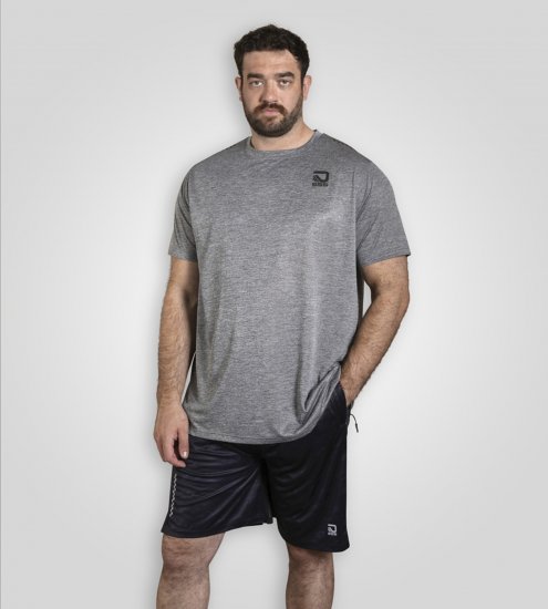 D555 Retford T-Shirt Lightweight Peach Finished Grey - Kratke Majice - Moške kratke majice za močnejše postave