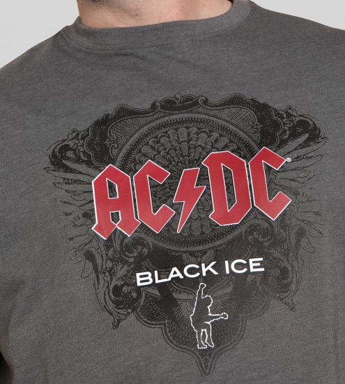 D555 Clydebank T-Shirt Official AC/DC Black Ice Grey - Kratke Majice - Moške kratke majice za močnejše postave