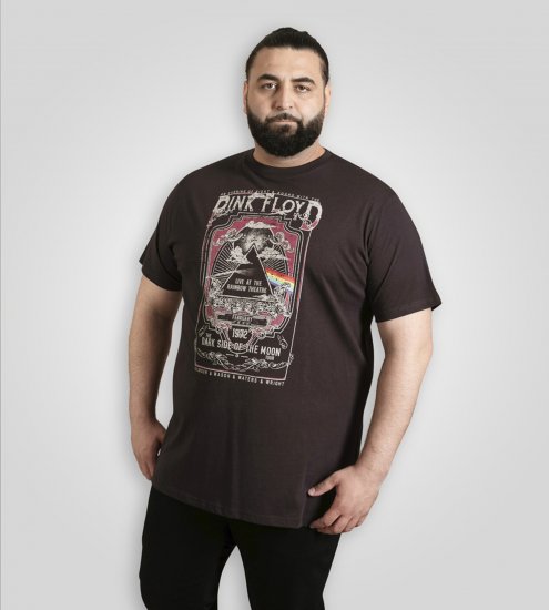 D555 Blackpool T-Shirt Official Pink Floyd Black - Kratke Majice - Moške kratke majice za močnejše postave