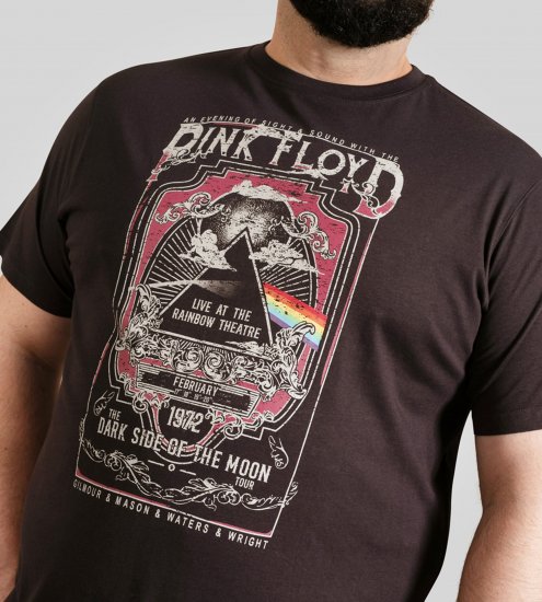 D555 Blackpool T-Shirt Official Pink Floyd Black - Kratke Majice - Moške kratke majice za močnejše postave
