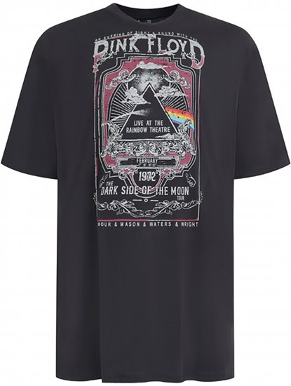 D555 Blackpool T-Shirt Official Pink Floyd Black - Kratke Majice - Moške kratke majice za močnejše postave