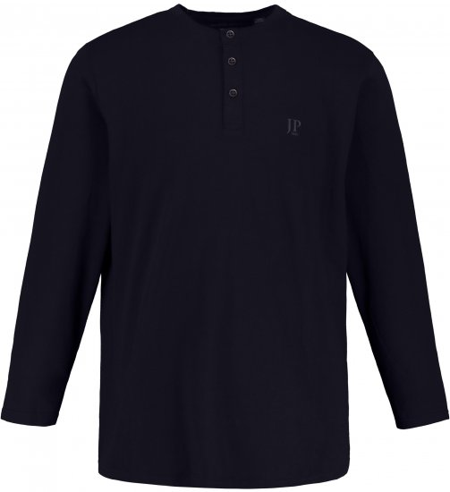 JP1880 Henley T-Shirt Long Sleeve Dark Navy TALL - MOŠKA OBLAČILA MT-6XLT - DALJŠI kroji