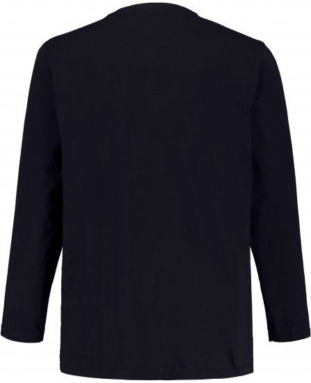 JP1880 Henley T-Shirt Long Sleeve Dark Navy TALL - MOŠKA OBLAČILA MT-6XLT - DALJŠI kroji