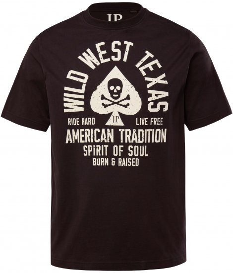 JP1880 T-Shirt 2-Pack Wild West Black And White - Kratke Majice - Moške kratke majice za močnejše postave