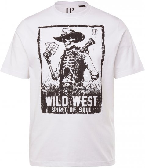 JP1880 T-Shirt 2-Pack Wild West Black And White - Kratke Majice - Moške kratke majice za močnejše postave
