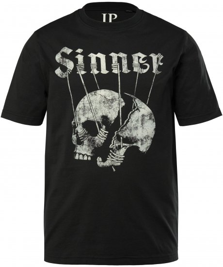 JP1880 T-Shirt Sinner Black - Kratke Majice - Moške kratke majice za močnejše postave