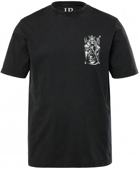 JP1880 T-Shirt Vintage Skeleton Black - Kratke Majice - Moške kratke majice za močnejše postave