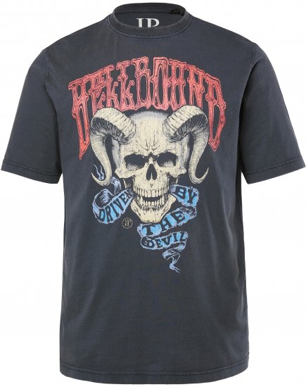 JP1880 T-Shirt Driven By The Devil Black - Kratke Majice - Moške kratke majice za močnejše postave