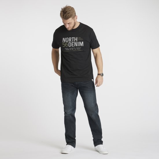 North Latitude Denim Printed T-Shirt Black TALL - TALL T-shirts - 