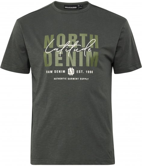 North Latitude Denim Printed Logo T-Shirt Dark Green TALL - TALL T-shirts - Majice za visoke moške