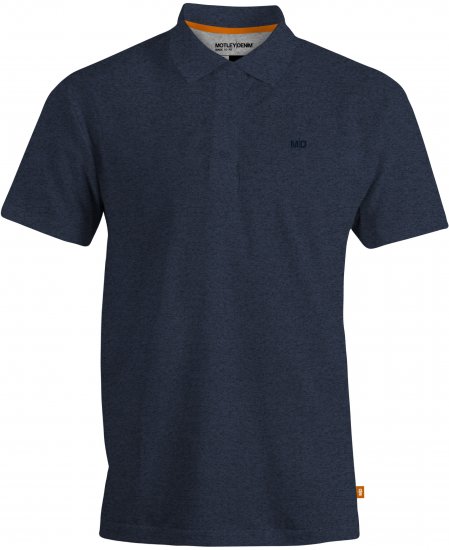 Motley Denim Bratislava Polo Dark Indigo - Polo majice - Moške Polo Majice za Močnejše Postave