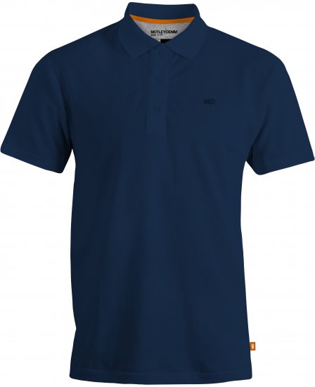 Motley Denim Bratislava Polo Navy - Polo majice - Moške Polo Majice za Močnejše Postave