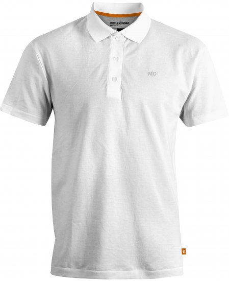 Motley Denim Bratislava Polo White - Polo majice - Moške Polo Majice za Močnejše Postave