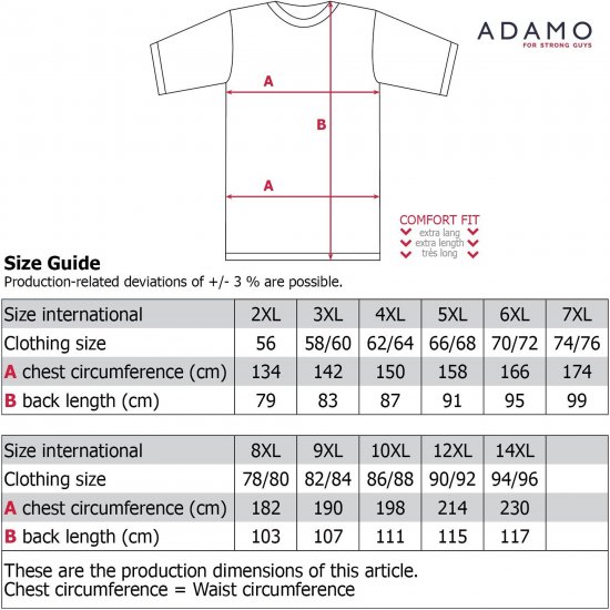 Adamo Motivshirt Comfort Fit College Grey - Kratke Majice - Moške kratke majice za močnejše postave