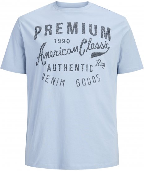 Jack & Jones Alex Majica Svetlo Modra - Kratke Majice - Moške kratke majice za močnejše postave