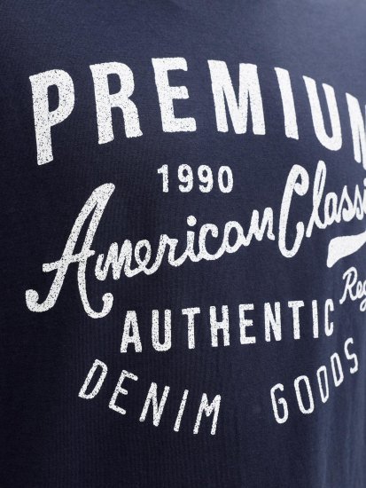 Jack & Jones Alex Majica Temno Modra - Kratke Majice - Moške kratke majice za močnejše postave