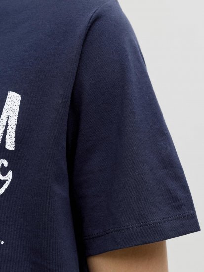 Jack & Jones Alex Majica Temno Modra - Kratke Majice - Moške kratke majice za močnejše postave