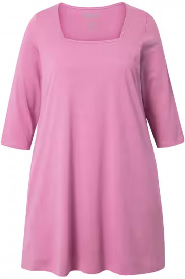 Ulla Popken Square Neckline Knit Swing A-line Pocket Tunic Mauve - Majice - 