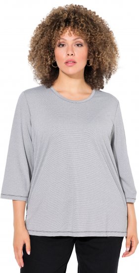 Ulla Popken Decorative Seam Short Sleeve Tee Grey - Majice - 
