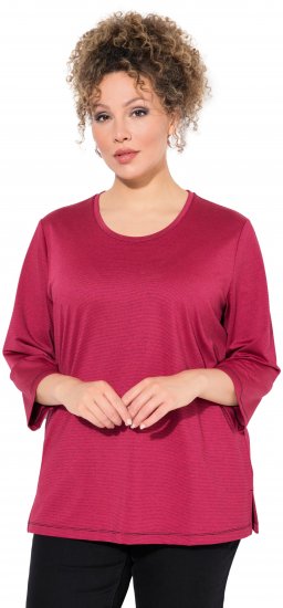 Ulla Popken Decorative Seam Short Sleeve Tee Red - Majice - 