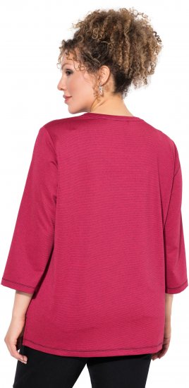 Ulla Popken Decorative Seam Short Sleeve Tee Red - Majice - 