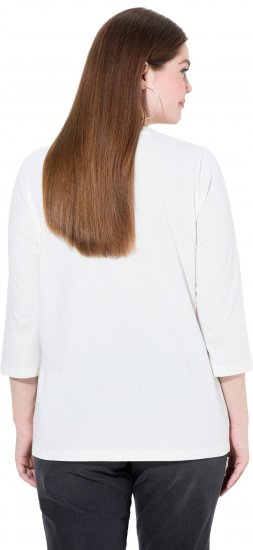 Ulla Popken SPRING Studded 3/4 Sleeve Tee Off-White - Majice - 