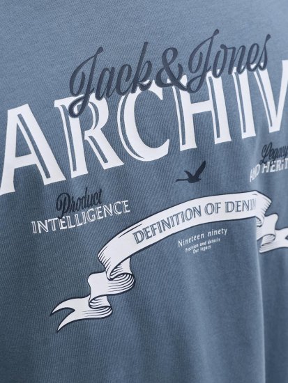 Jack & Jones Dover Denim O-Neck T-Shirt Grey - Kratke Majice - Moške kratke majice za močnejše postave