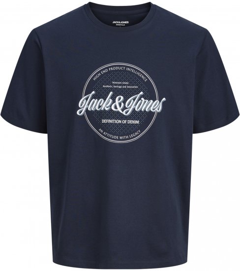 Jack & Jones Dover Denim O-Neck T-Shirt Blue - Kratke Majice - Moške kratke majice za močnejše postave