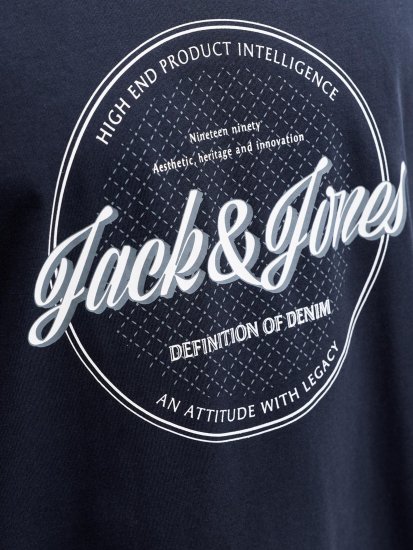Jack & Jones Dover Denim O-Neck T-Shirt Blue - Kratke Majice - Moške kratke majice za močnejše postave