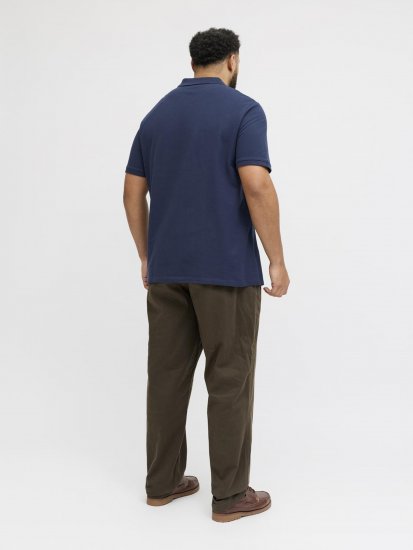 Jack & Jones College Logo Short Sleeve Polo Shirt Blue - Polo majice - Moške Polo Majice za Močnejše Postave