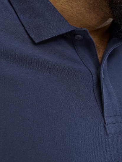 Jack & Jones College Logo Short Sleeve Polo Shirt Blue - Polo majice - Moške Polo Majice za Močnejše Postave