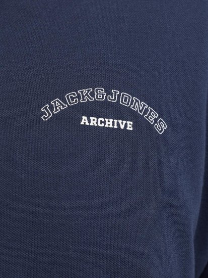 Jack & Jones College Logo Short Sleeve Polo Shirt Blue - Polo majice - Moške Polo Majice za Močnejše Postave