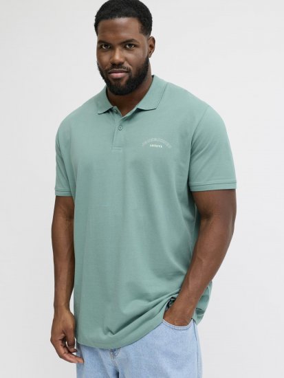 Jack & Jones College Logo Short Sleeve Polo Turquoise - Polo majice - Moške Polo Majice za Močnejše Postave