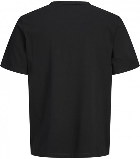 Jack & Jones College Logo Crew Neck T-Shirt Black - Kratke Majice - Moške kratke majice za močnejše postave